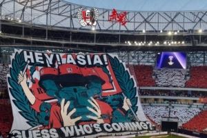 韦世豪晒蓉城tifo:为了成都!亚洲之巅!BEST FANS!!!