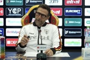 莱切主帅谈卡马达点球被扑:这种级别的比赛,球门是会变得更小的