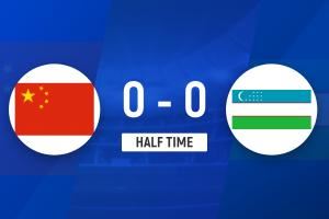  半场-U22国足0射门蒯纪闻险造对方乌龙 U22国足0-0乌兹别克斯坦